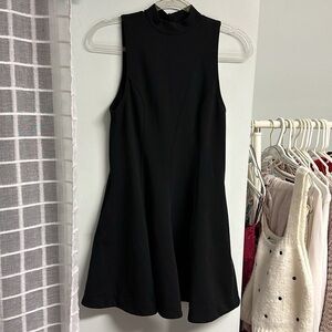 Free People Classic Little Black Dress High Neck Full Skirt Hourglass